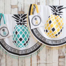 pineapple pattern customized print wholesale popular Round Beach Towel RBT-177